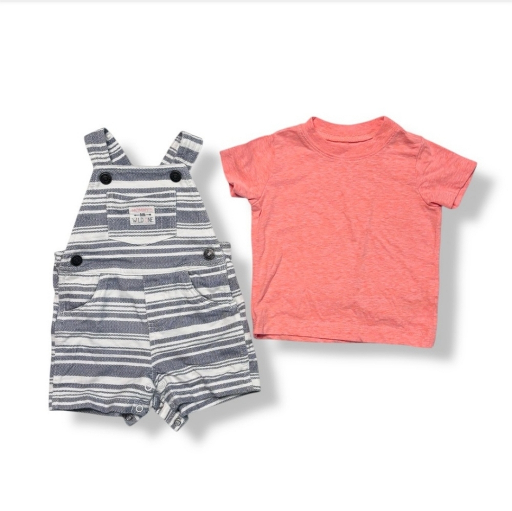 CARTER’S 2 Piece Tee & Shortalls Set - Mommy’s Little Wild One - Picture 7 of 7